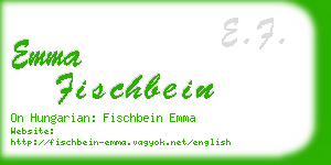 emma fischbein business card